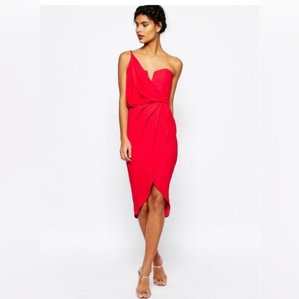 ASOS red dress size 2